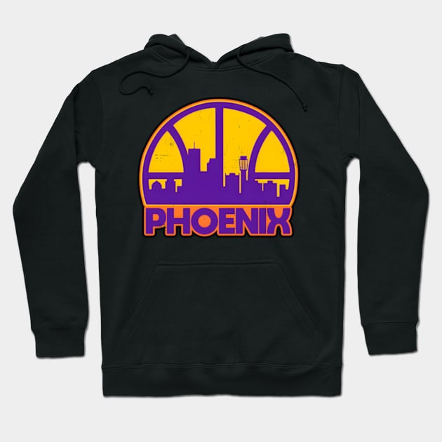 Phoenix Basketball Skyline Hoodie by Lonacrumton